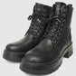 Women's Lace-up boots with side-zip