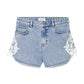 Women's Macramé Denim Shorts