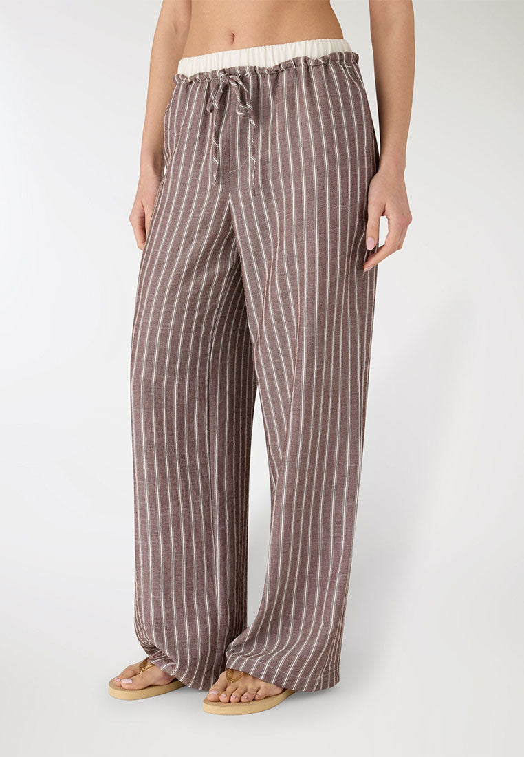 Women's Striped wide leg Trousers