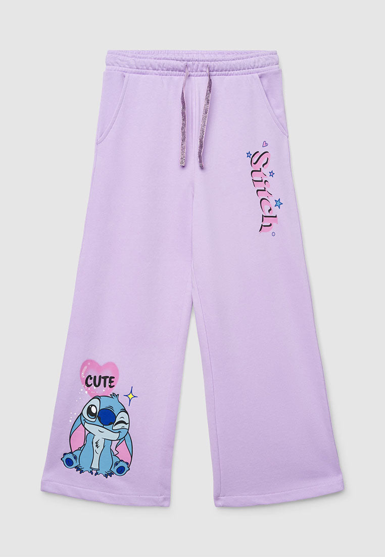 Stitch"Cute" Wide-Leg Jogger for Girls
