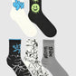 Pack of 5 children's socks with graffiti prints for Boys