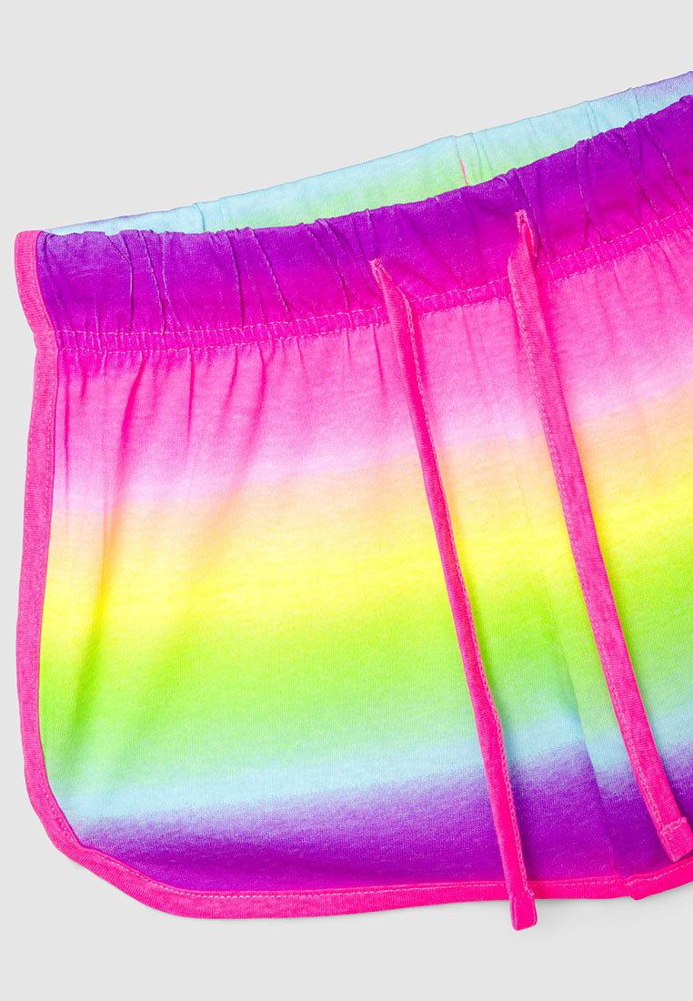 Gradient Striped Gym Short for Girls