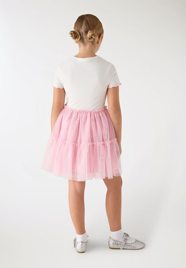 Stitch Print Tulle Tutu Dress