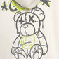 Hooded zip-up sweatshirt with bear print for Boys