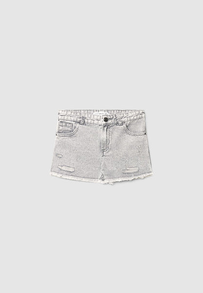 Ripped frayed hem Denim Shorts for Girls