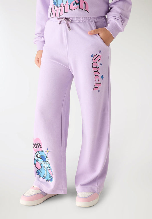 Stitch"Cute" Wide-Leg Jogger for Girls