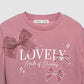 Sweatshirt with print and glitter effect bow for Girls
