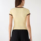 Women's Contrast Trim Crop T-Shirt