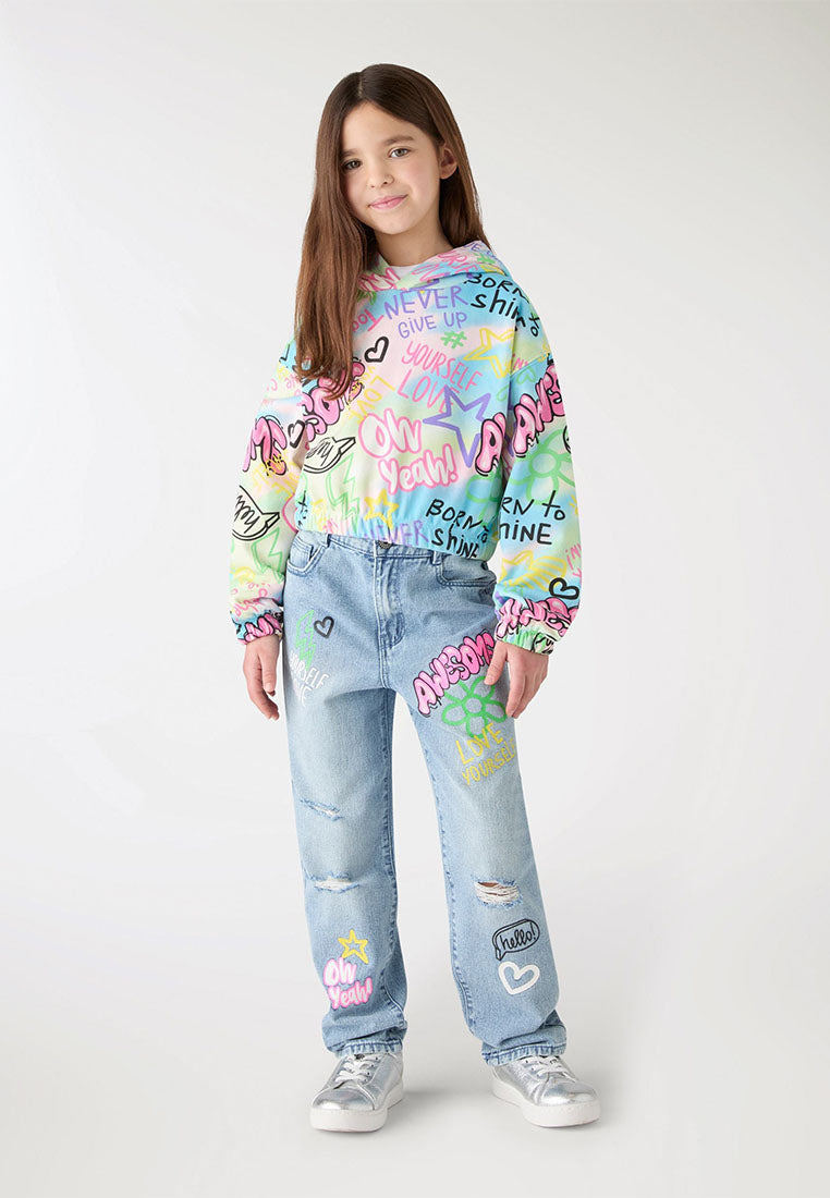 Graffiti Dreams Cropped Hoodie