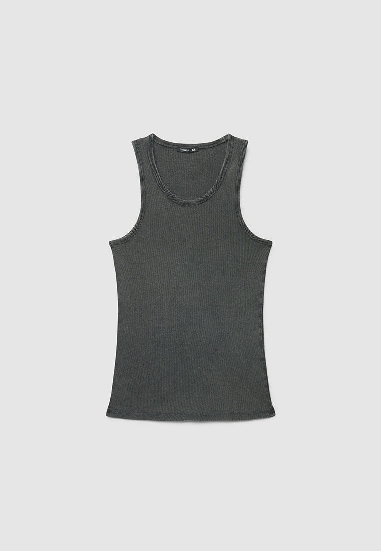 Men's Faded Ribbed Tank Top