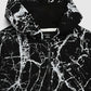 Hoodie with zip and marbled print for Boys