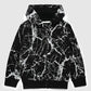 Hoodie with zip and marbled print for Boys