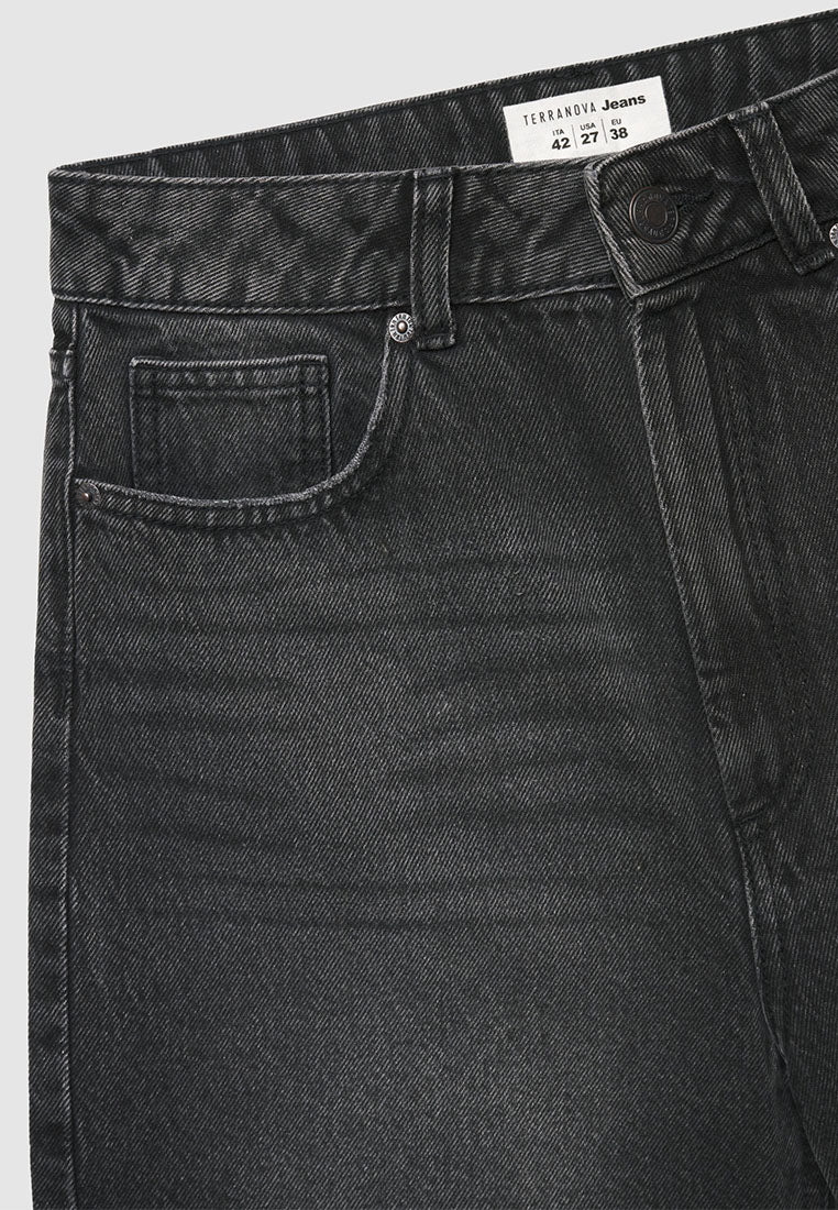 Women's Washed High-Waist Denim Shorts