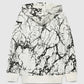 Hoodie with zip and marbled print for Boys