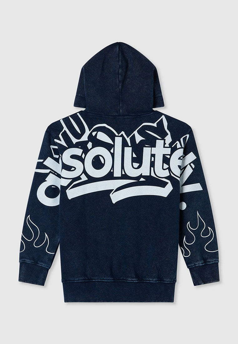 Midnight Flame Graphic Hoodie for Boys