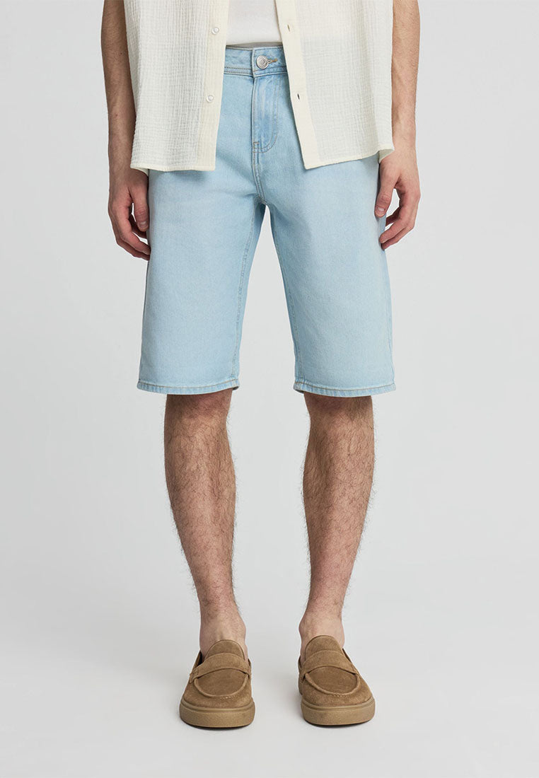 Men's Cuffed Denim Shorts
