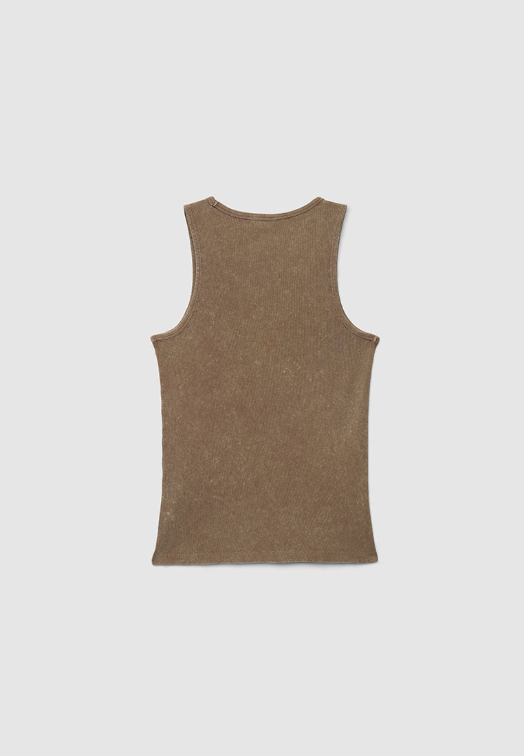 Men's Faded Ribbed Tank Top