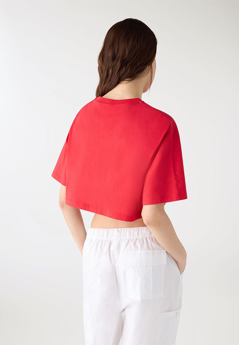 Solid Colour Crop Top T-shirt