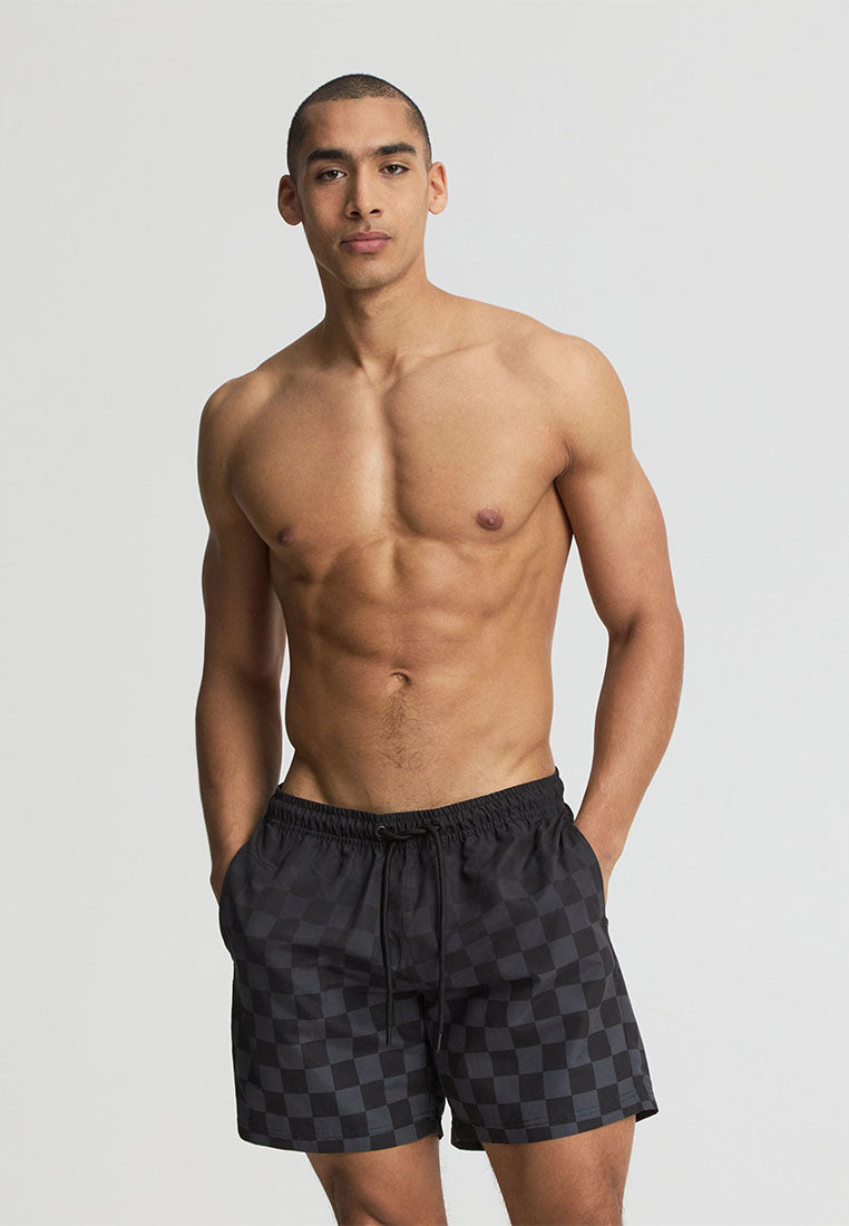 Men's Checkered Drawstring Short