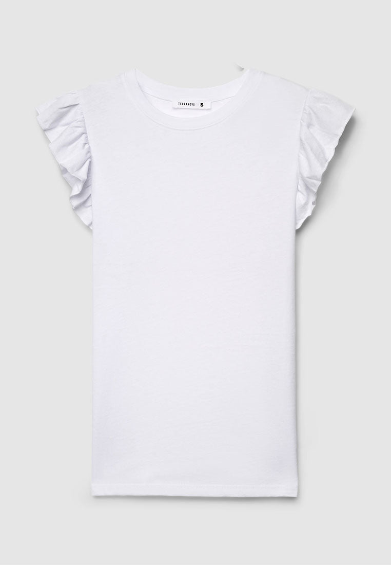 Women's Ruffled Sleeves T-shirt
