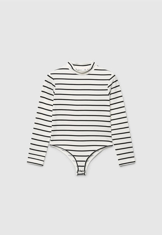 Stripe Snap-Closure Bodysuit for Girls