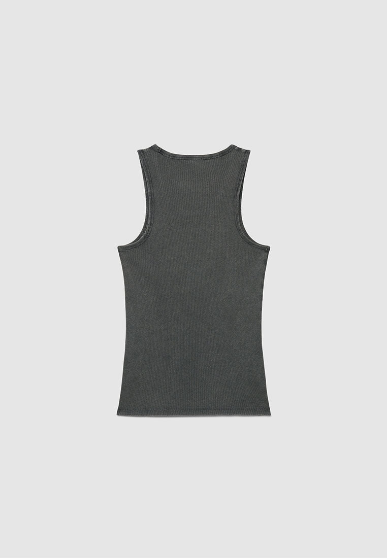 Men's Faded Ribbed Tank Top