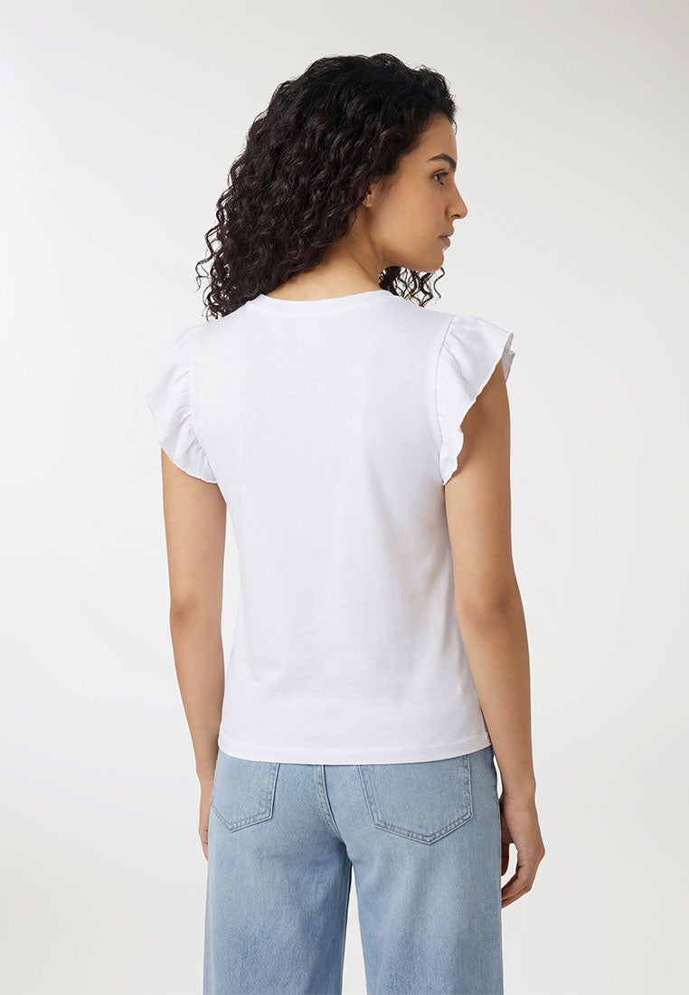 Women's Ruffled Sleeves T-shirt