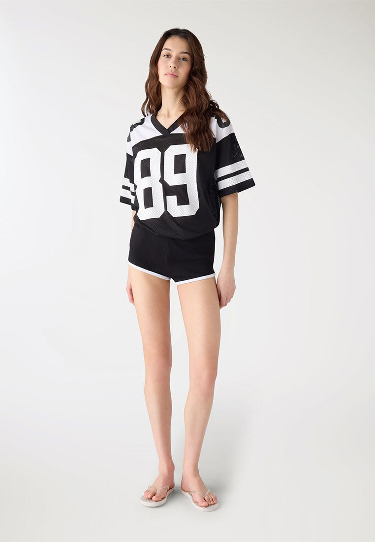 Women’s Oversized Mesh "89" Jersey Shirt