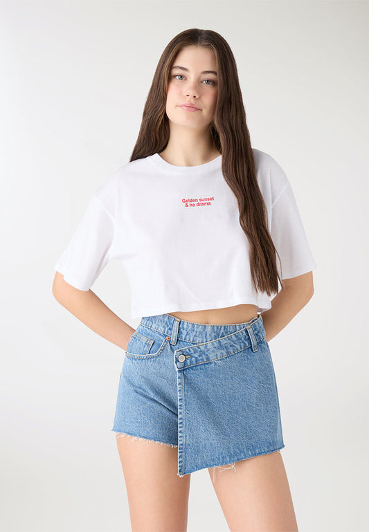 Women's Crop Print T-shirt