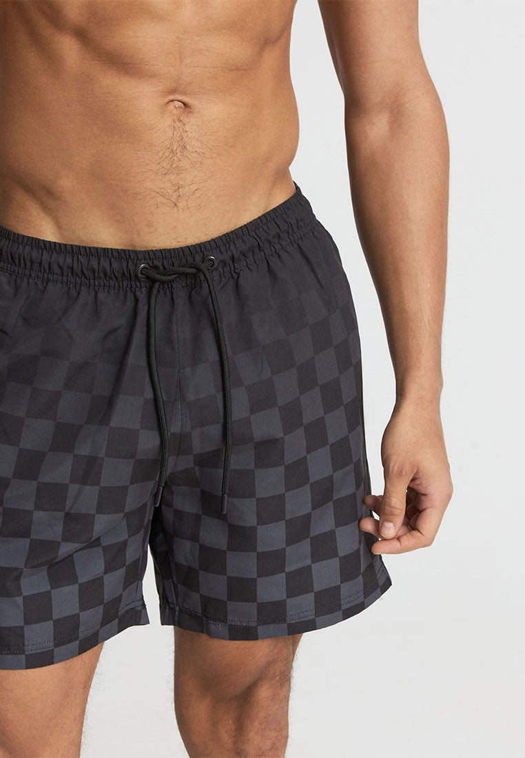 Men's Checkered Drawstring Short