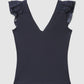 Women's V-Neck Ruffle-Trim Tank Top