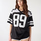 Women’s Oversized Mesh "89" Jersey Shirt
