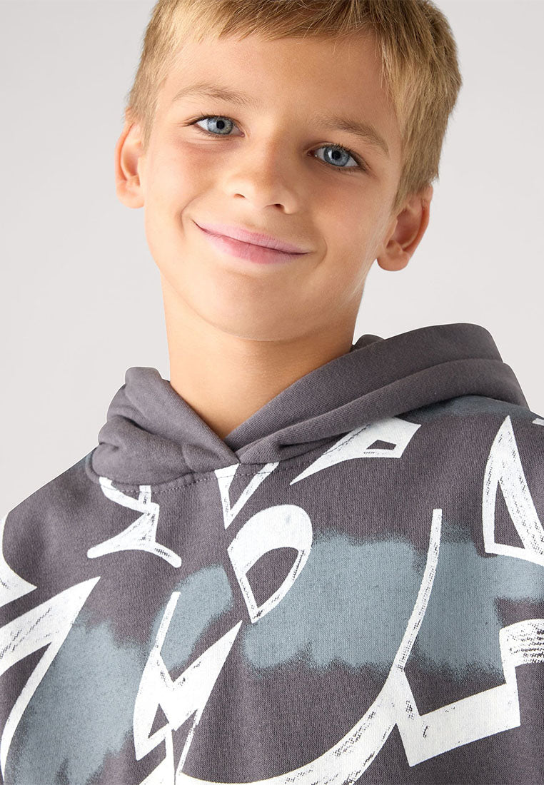 Hoodie with graffiti print for Boys