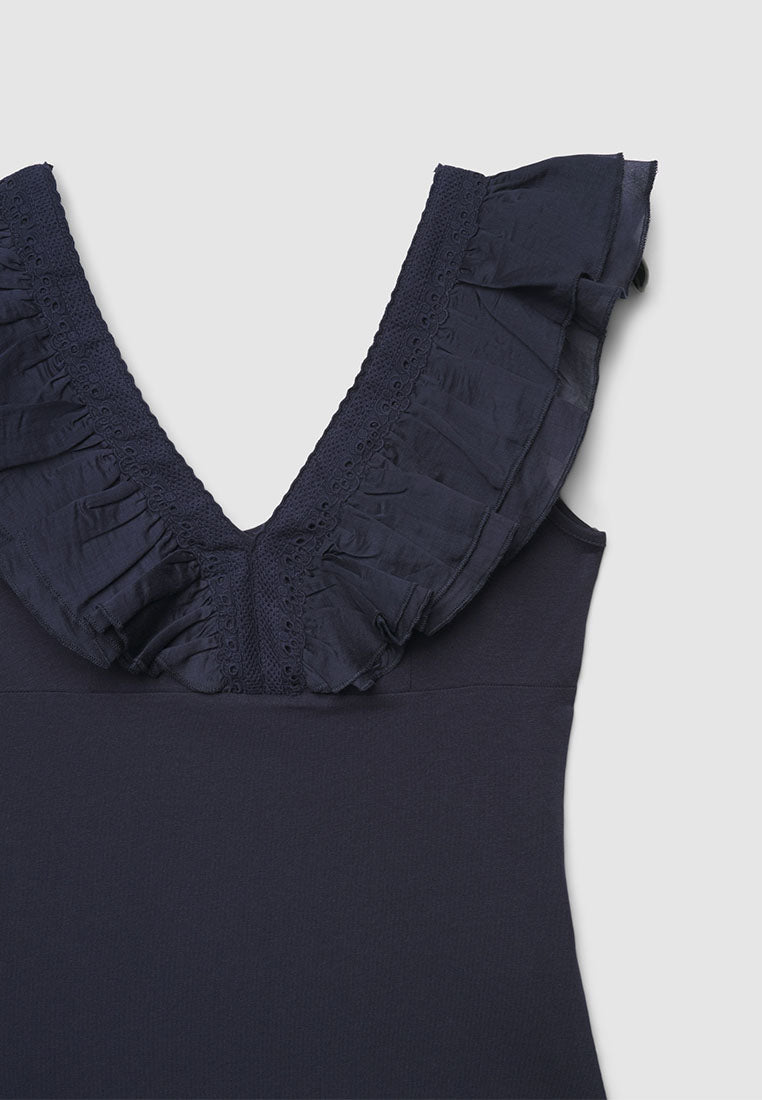 Women's V-Neck Ruffle-Trim Tank Top