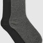 Women's Pack of 2 pairs of plain ribbed knee-high socks
