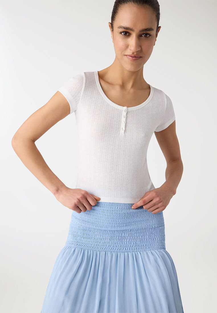 Women's Henley Rib-Knit Tee