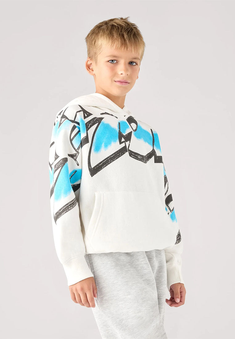 Hoodie with graffiti print for Boys