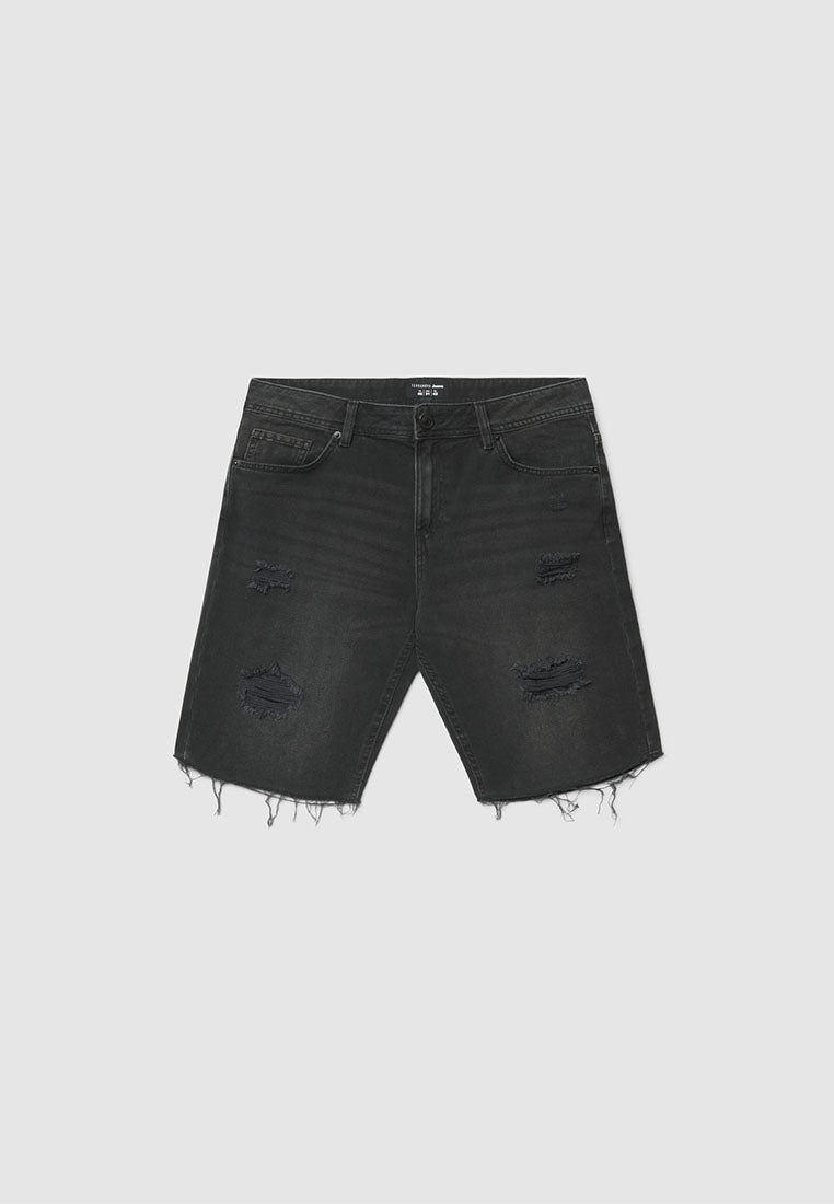 Men's Ripped Denim Shorts