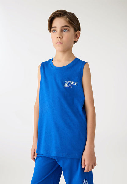 Boys Plain Colour Tank Top