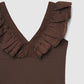 Women's V-Neck Ruffle-Trim Tank Top