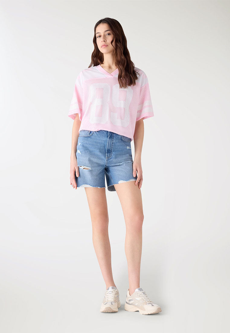 Women’s Oversized Mesh "89" Jersey Shirt