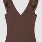 Women's V-Neck Ruffle-Trim Tank Top