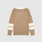 Women's Inlaid Number V-neck Sweater