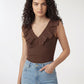 Women's V-Neck Ruffle-Trim Tank Top