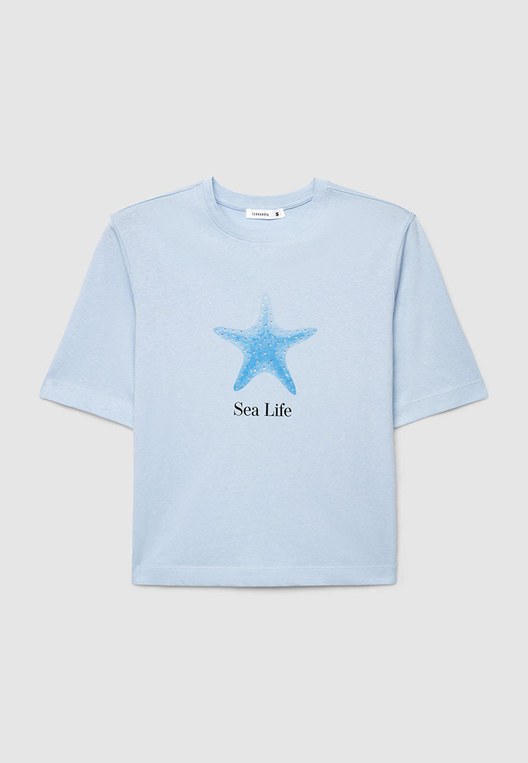 Women's Sea print T-shirt