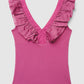 Women's V-Neck Ruffle-Trim Tank Top