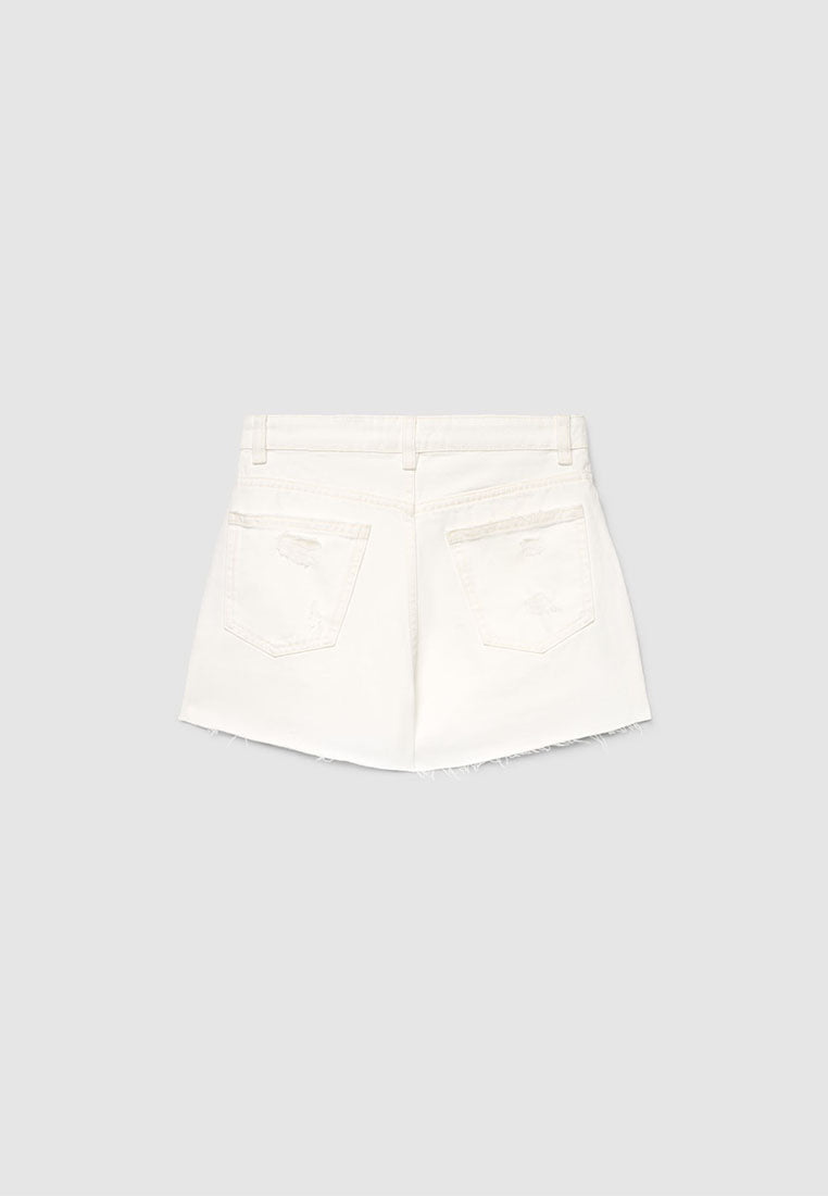 Women's Large Ripped Denim Shorts