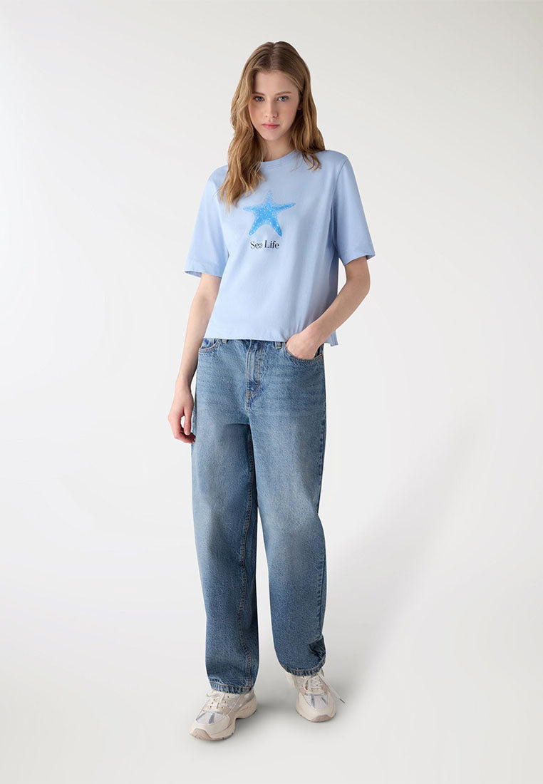 Women's Sea print T-shirt