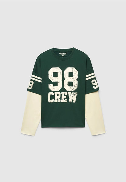 Men's Number Print Boxy Sweatshirt