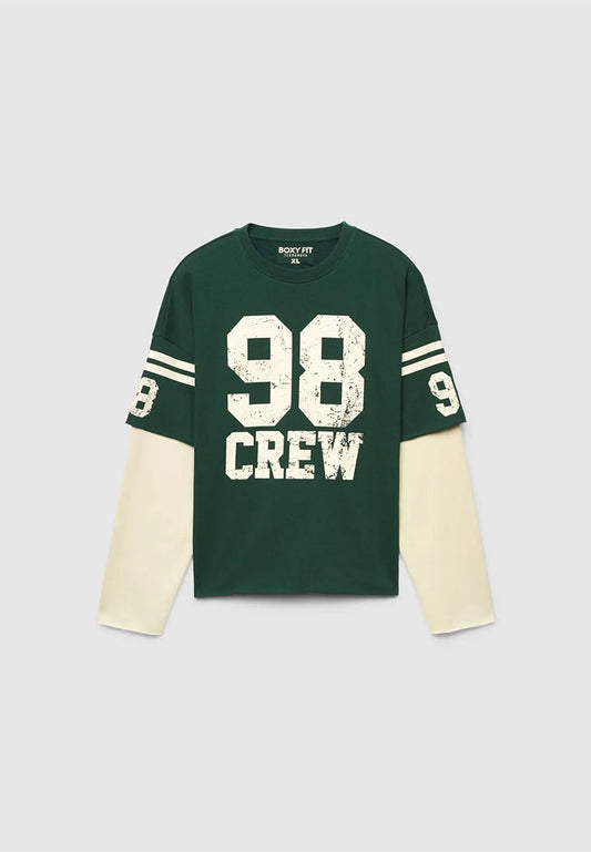 Men's Number Print Boxy Sweatshirt
